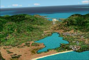 Aéroport de Grand Case - Vue simulateur