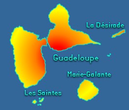 Carte de l'archipel Guadeloupéen